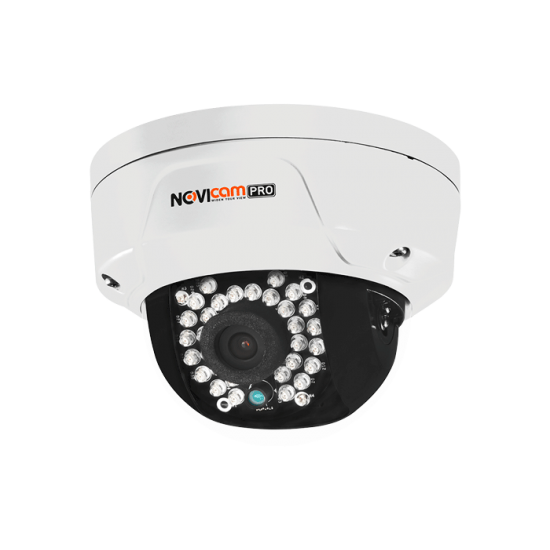 Камера видеонаблюдения IP купольная вандалозащищенная NOVIcam NC22VPR PRO уличная